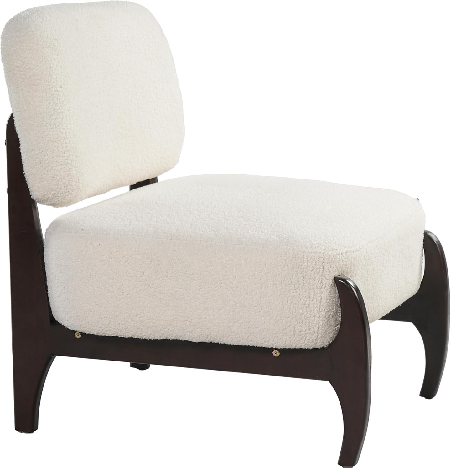 image:imageChristopher Knight Home Faron Modern Boucle Upholstered Accent Chair Set of 2 Wooden Armless Club Chair for Living Room Bedroom Comfy Reading Chair Set BeigeBeige
