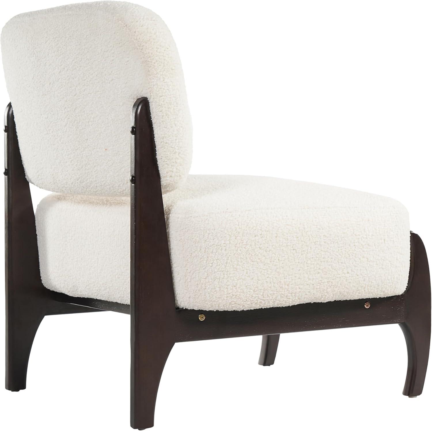 image:imageChristopher Knight Home Faron Modern Boucle Upholstered Accent Chair Set of 2 Wooden Armless Club Chair for Living Room Bedroom Comfy Reading Chair Set BeigeBeige