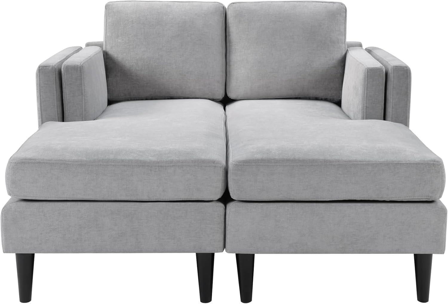 image:imageChristopher Knight Home Homal Modern Oversized Sleeper Sofa Bed for Living Room Chenille Upholstered Chaise Lounge Sofa with Wooden Frame Comfy Chaise Lounge Chair Indoor BlackGrey