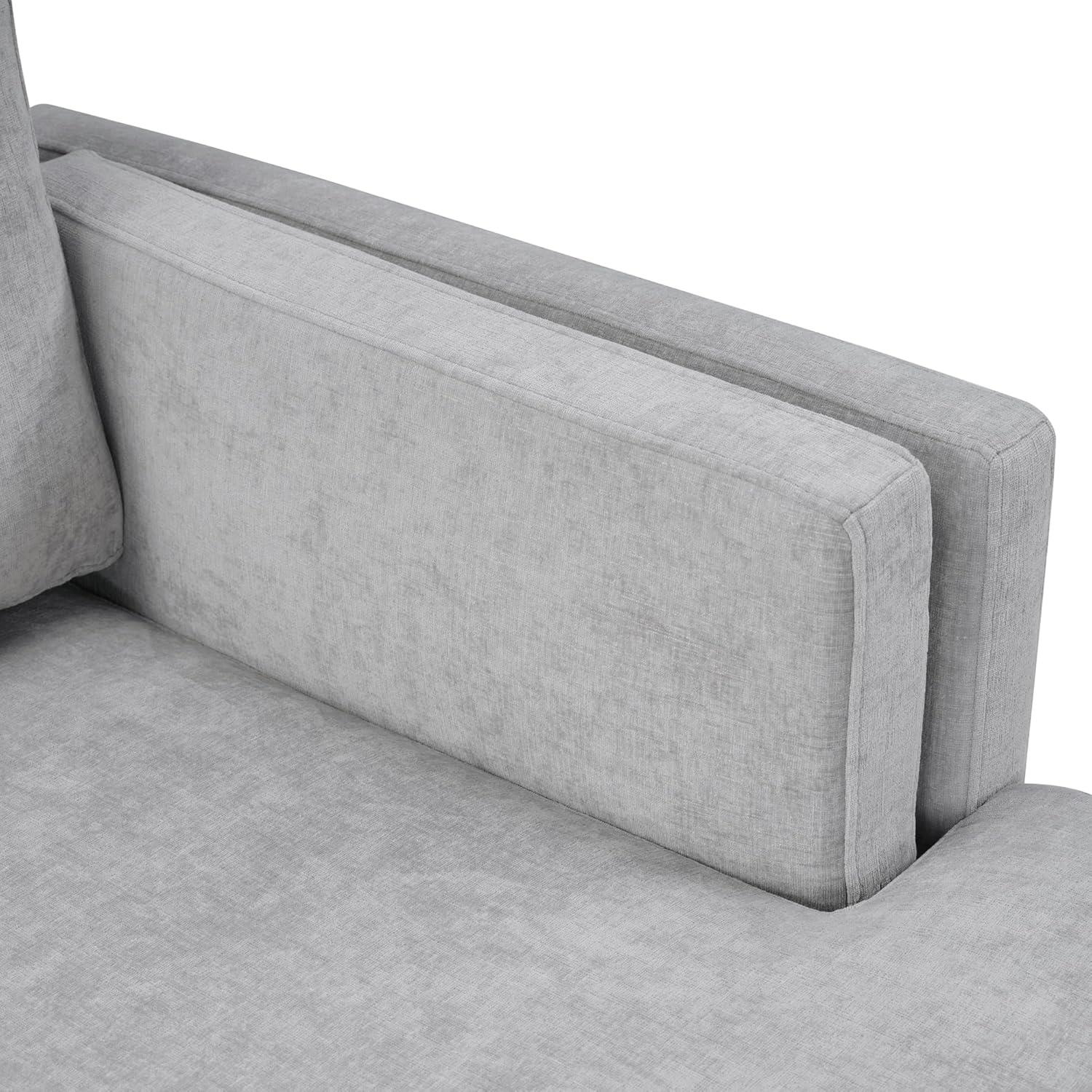 image:imageChristopher Knight Home Homal Modern Oversized Sleeper Sofa Bed for Living Room Chenille Upholstered Chaise Lounge Sofa with Wooden Frame Comfy Chaise Lounge Chair Indoor BlackGrey