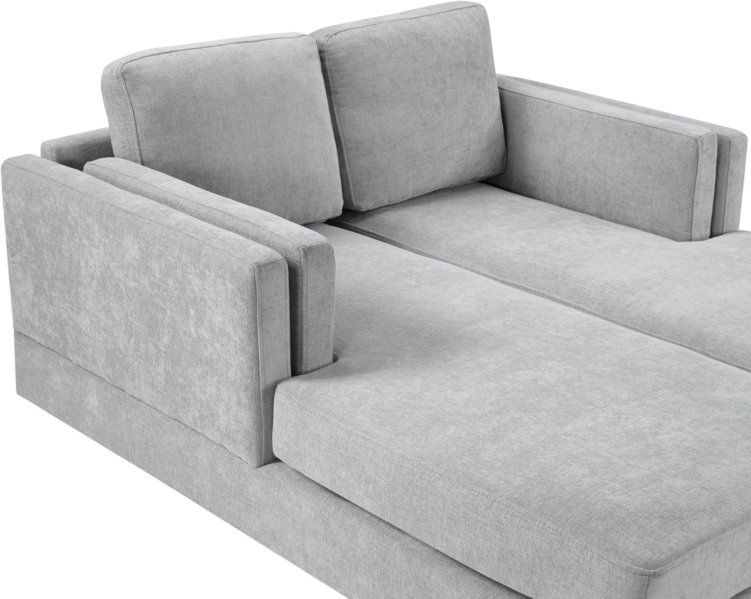 image:imageChristopher Knight Home Homal Modern Oversized Sleeper Sofa Bed for Living Room Chenille Upholstered Chaise Lounge Sofa with Wooden Frame Comfy Chaise Lounge Chair Indoor BlackGrey