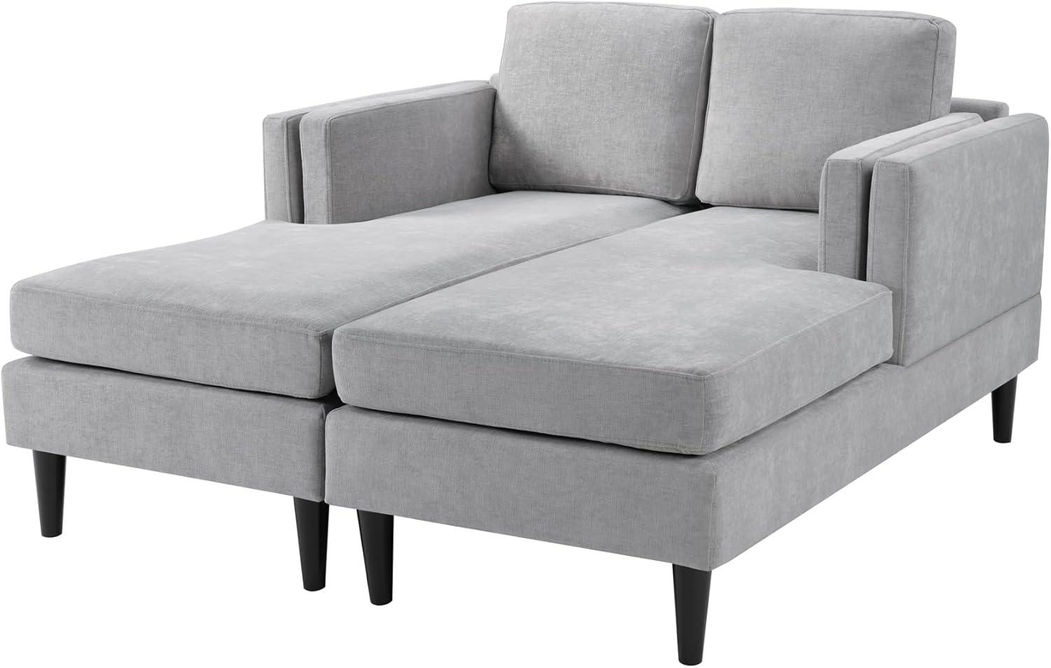 image:imageChristopher Knight Home Homal Modern Oversized Sleeper Sofa Bed for Living Room Chenille Upholstered Chaise Lounge Sofa with Wooden Frame Comfy Chaise Lounge Chair Indoor BlackGrey