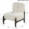 Christopher Knight Home Faron Modern Boucle Upholstered Accent Chair Set of 2, Wooden Armless Club Chair for Living Room, Bedroom Comfy Reading Chair Set, Beige(Beige)