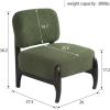 Christopher Knight Home Faron Modern Boucle Upholstered Accent Chair Set of 2, Wooden Armless Club Chair for Living Room, Bedroom Comfy Reading Chair Set, Beige(Olive Green)