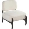 Christopher Knight Home Faron Modern Boucle Upholstered Accent Chair Set of 2, Wooden Armless Club Chair for Living Room, Bedroom Comfy Reading Chair Set, Beige(Beige)