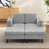 Christopher Knight Home Homal Modern Oversized Sleeper Sofa Bed for Living Room, Chenille Upholstered Chaise Lounge Sofa with Wooden Frame, Comfy Chaise Lounge Chair Indoor, Black(Grey)