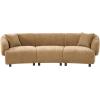 Christopher Knight Home Obito Boucle Upholstered 3-Seater Sofa, Modern Home Sofa Living Room, Wooden Large Upholstered Sofa Couch for Apartment/Home Office, Light Brown/Mocha(Light Brown/Mocha)