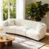 Christopher Knight Home Obito Boucle Upholstered 3-Seater Sofa, Modern Home Sofa Living Room, Wooden Large Upholstered Sofa Couch for Apartment/Home Office, Light Brown/Mocha(Light Beige)