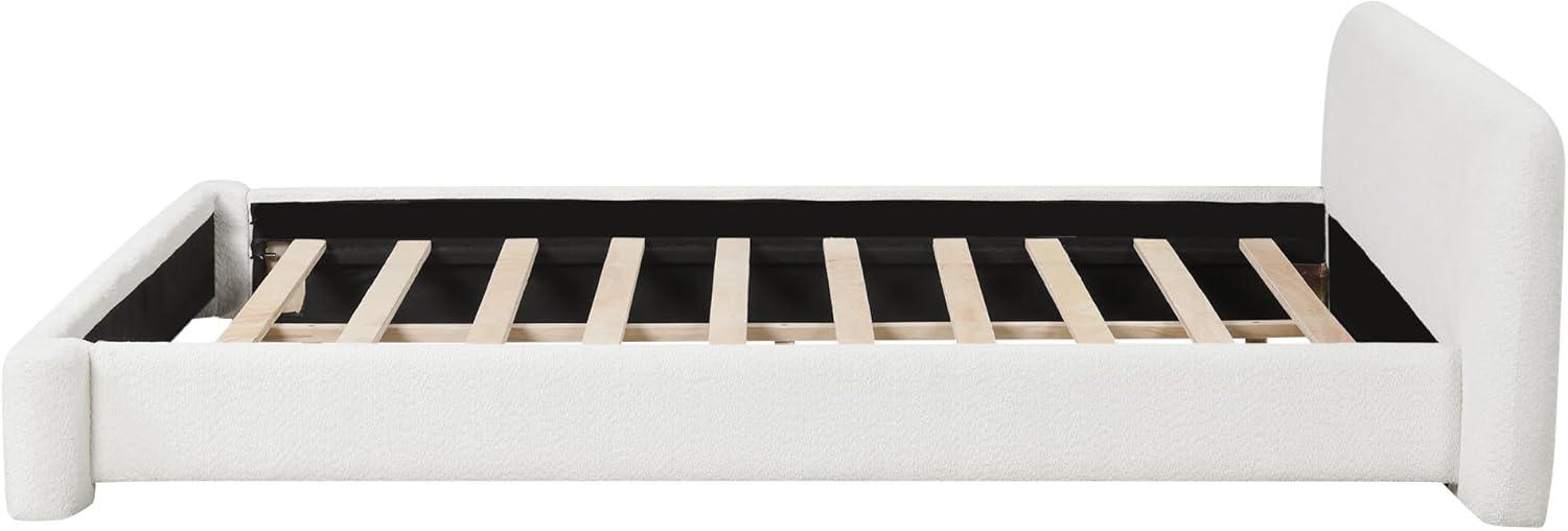 image:imageChristopher Knight Home Sheffies Full Size Upholstered Bed Frame with Headboard Boucle Fabric Platform Bed Frame Wood Bed Support and Slat No Box Spring Needed Fully Mattress Foundation WhiteFull