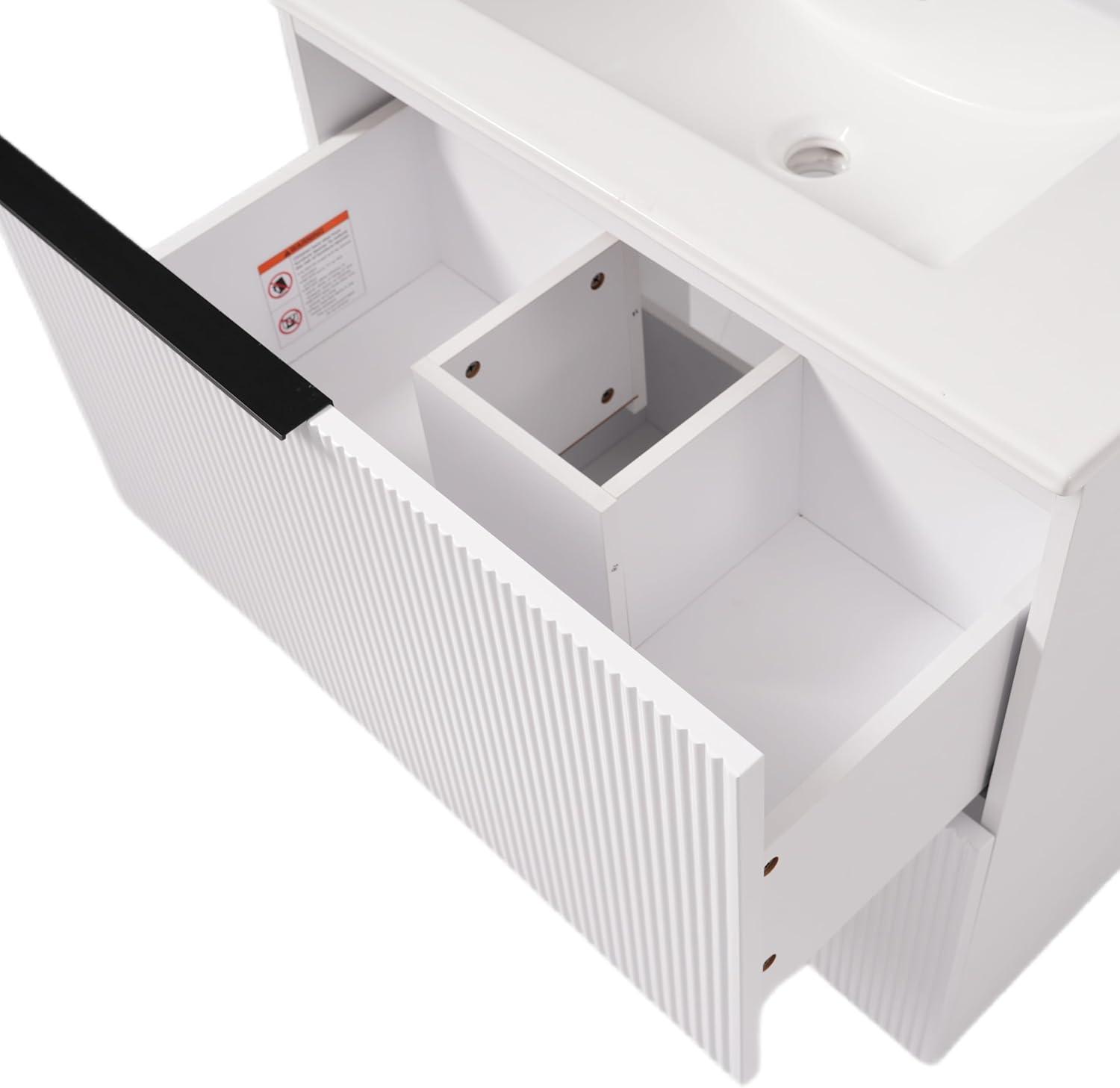 image:imageChristopher Knight Home Byron 30 Bathroom Vanity with Sink Modern Freestanding Bathroom Sink Cabinet with Drawer Undermount Vanity Sink Cabinet Bathroom Storage Cabinet with Sink Combo SetNaturalWhite
