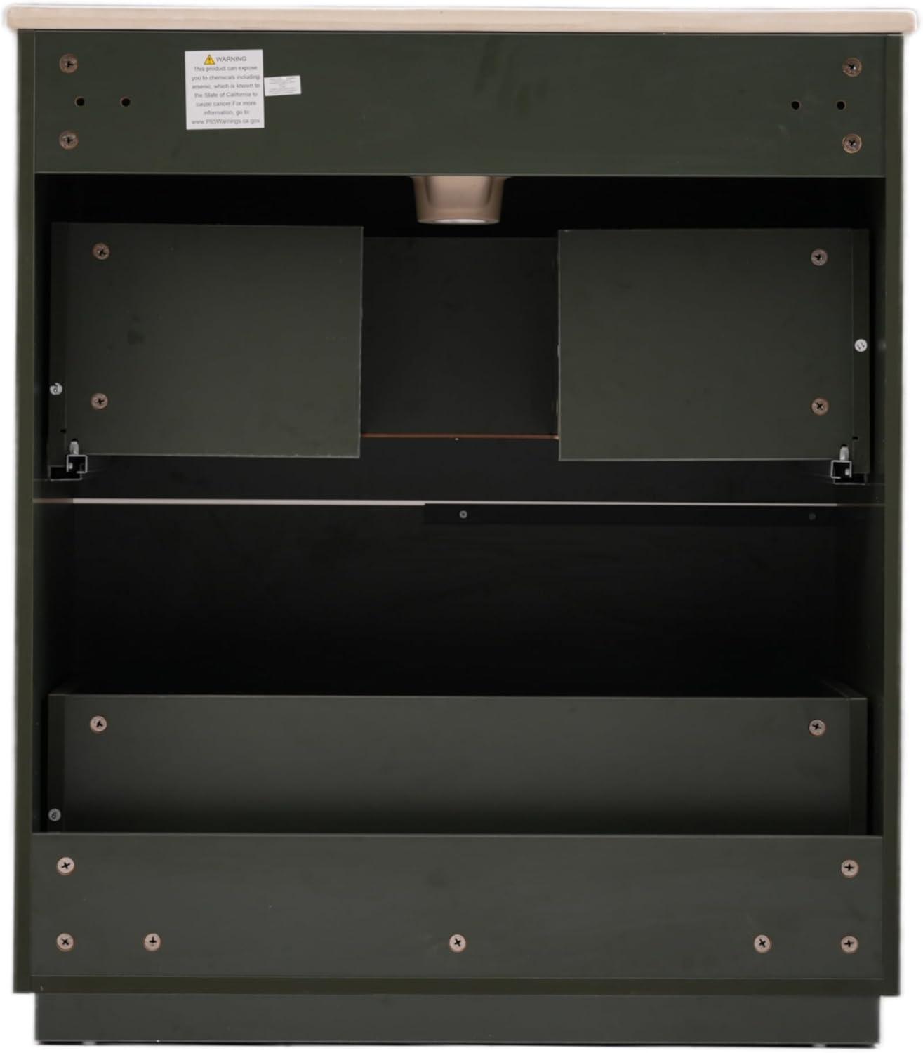 image:imageChristopher Knight Home Byron 30 Bathroom Vanity with Sink Modern Freestanding Bathroom Sink Cabinet with Drawer Undermount Vanity Sink Cabinet Bathroom Storage Cabinet with Sink Combo SetNaturalGreen