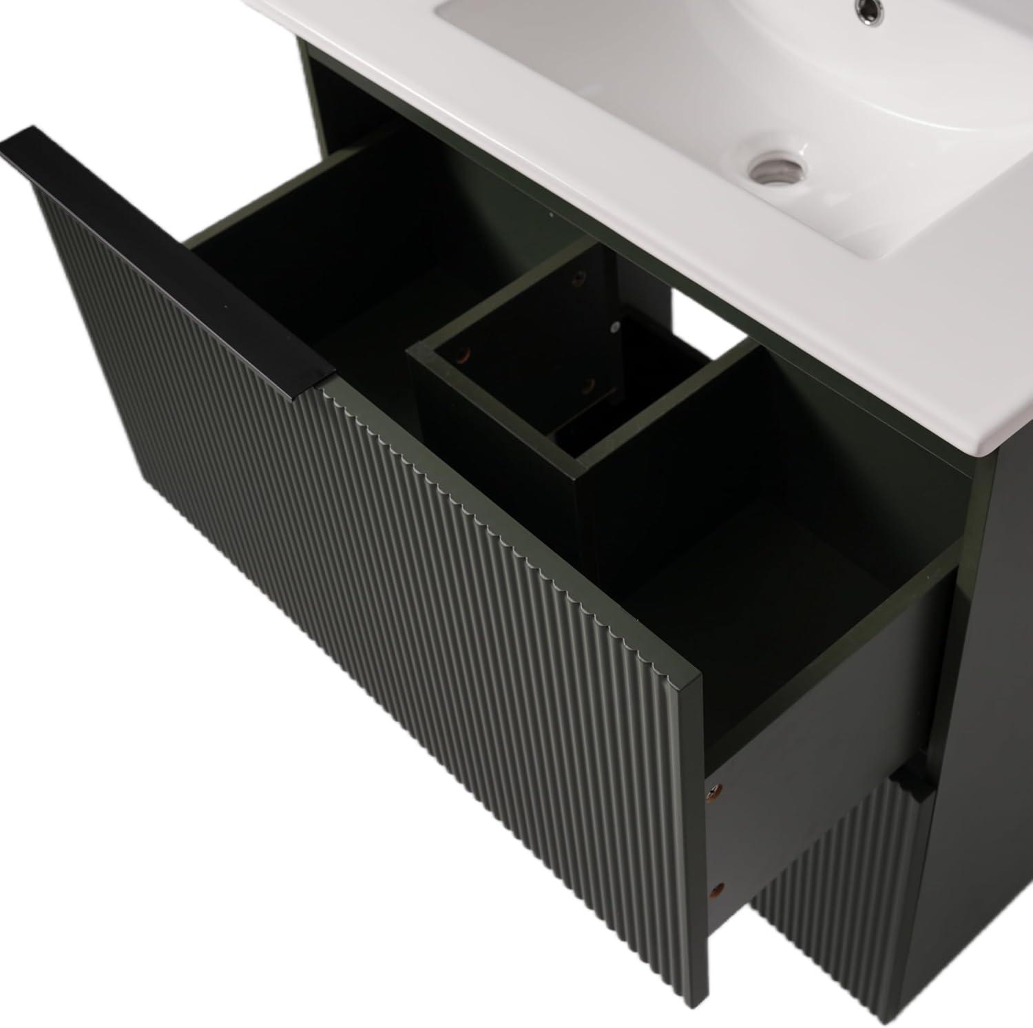 image:imageChristopher Knight Home Byron 30 Bathroom Vanity with Sink Modern Freestanding Bathroom Sink Cabinet with Drawer Undermount Vanity Sink Cabinet Bathroom Storage Cabinet with Sink Combo SetNaturalGreen