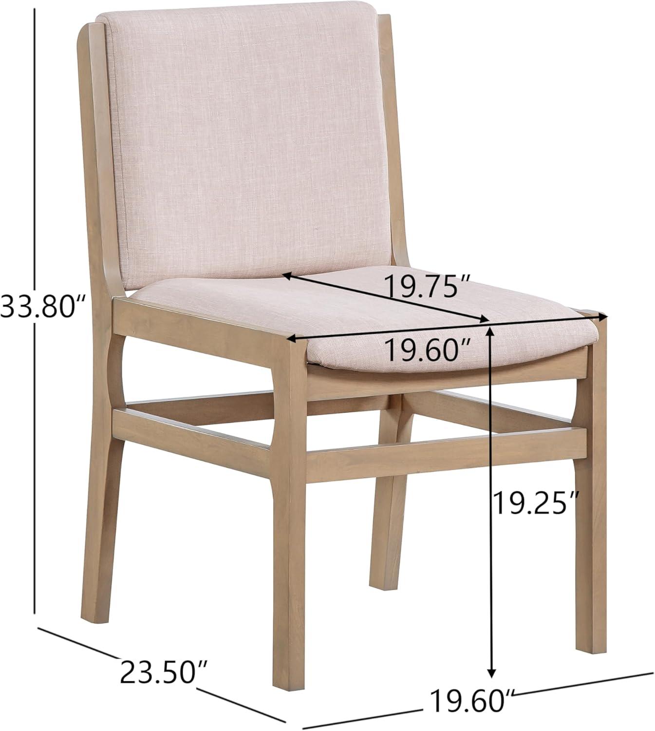 image:imageChristopher Knight Home Cole Wooden 7 Piece Dining Table Set with Chairs Extendable Dining Room Table Set with Butterfly Leaf Design Rustic Upholstered Dining Chairs Set of 6 Light NaturalBeigeLight Naturalbeige