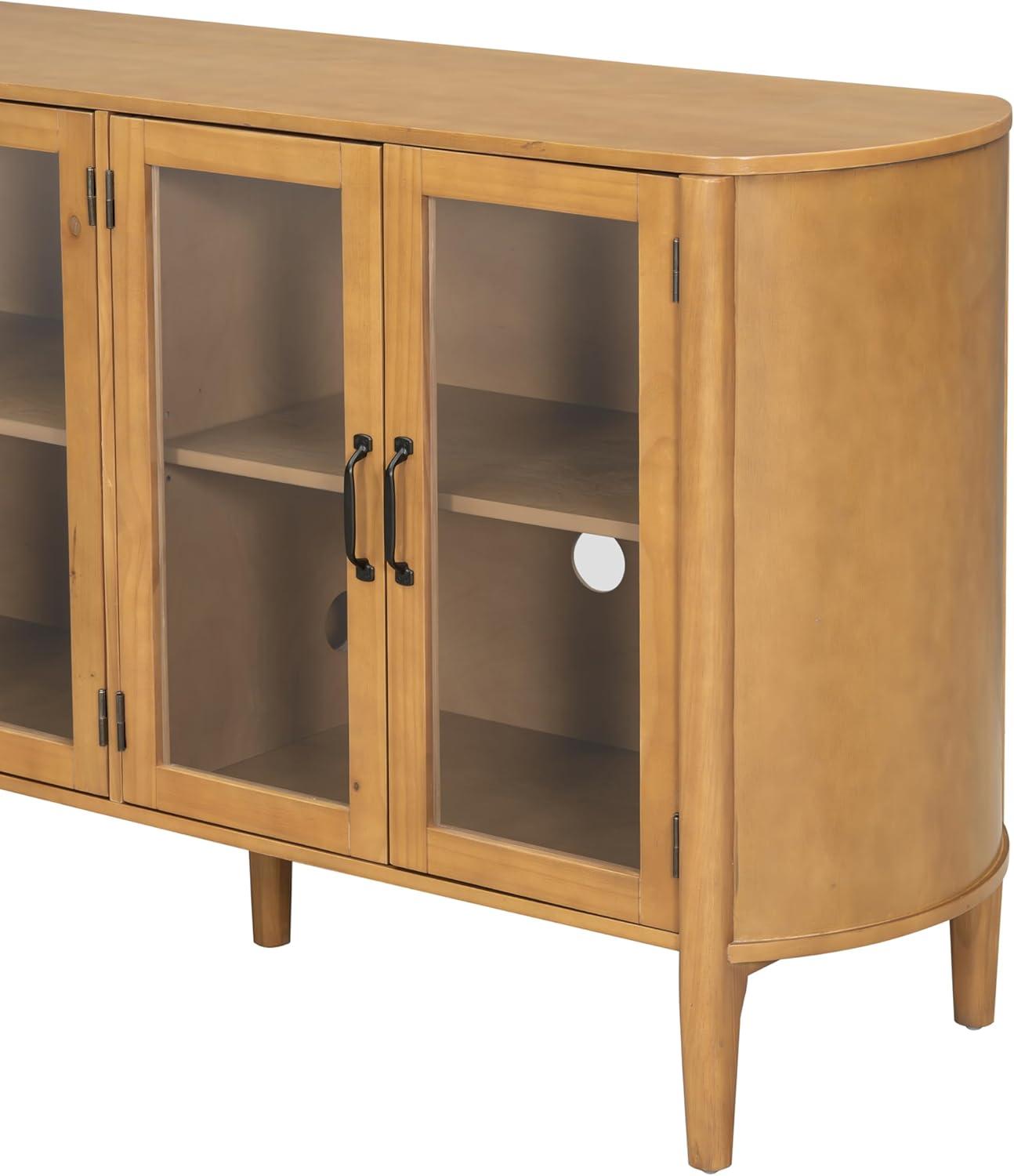 image:imageChristopher Knight Home Eileen Modern Storage Cabinet with 4 Doors Large Size Buffet Cabinet with Storage and Adjustable Shelf Wooden Sideboard Cabinet for Dining RoomKitchenLiving Room NaturalNatural