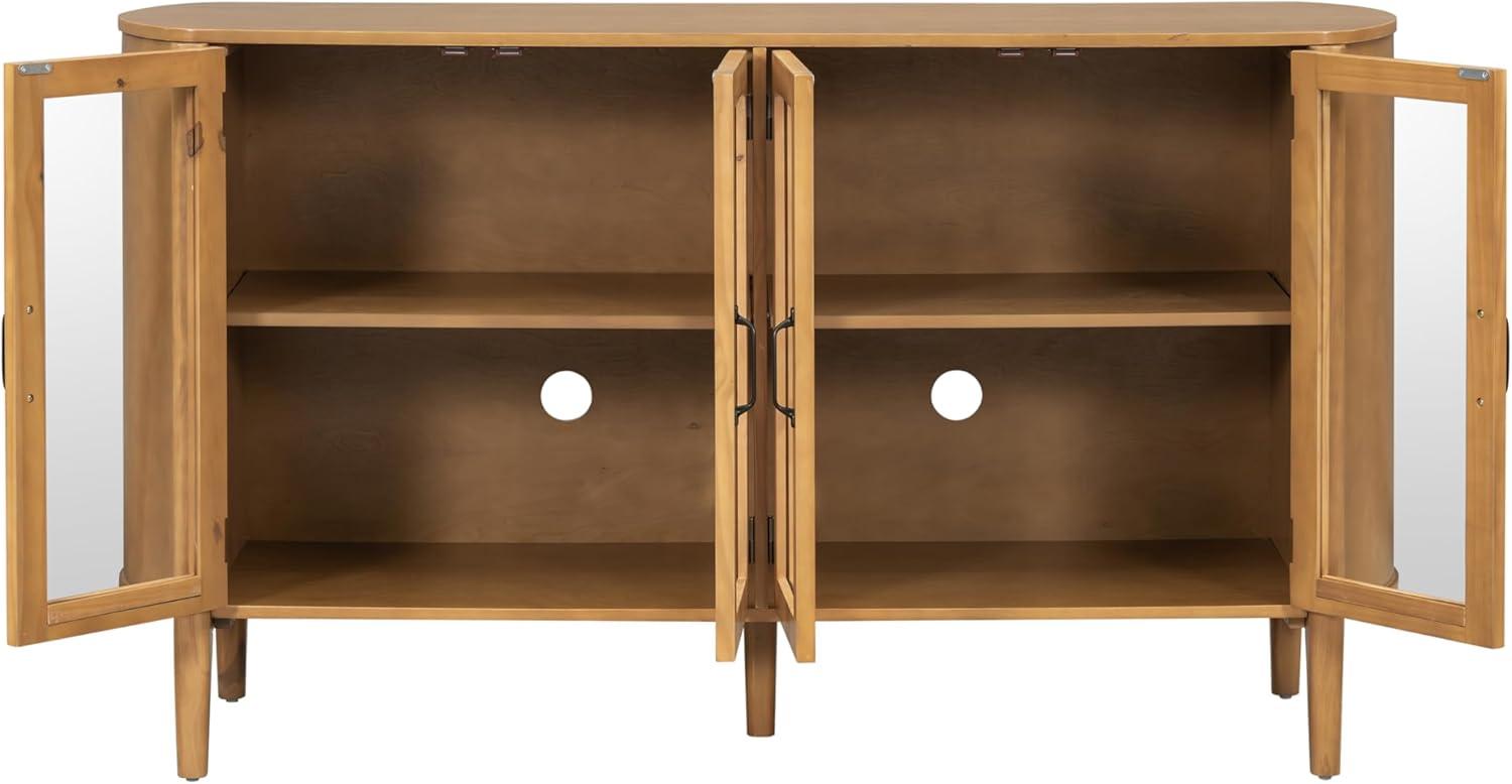image:imageChristopher Knight Home Eileen Modern Storage Cabinet with 4 Doors Large Size Buffet Cabinet with Storage and Adjustable Shelf Wooden Sideboard Cabinet for Dining RoomKitchenLiving Room NaturalNatural