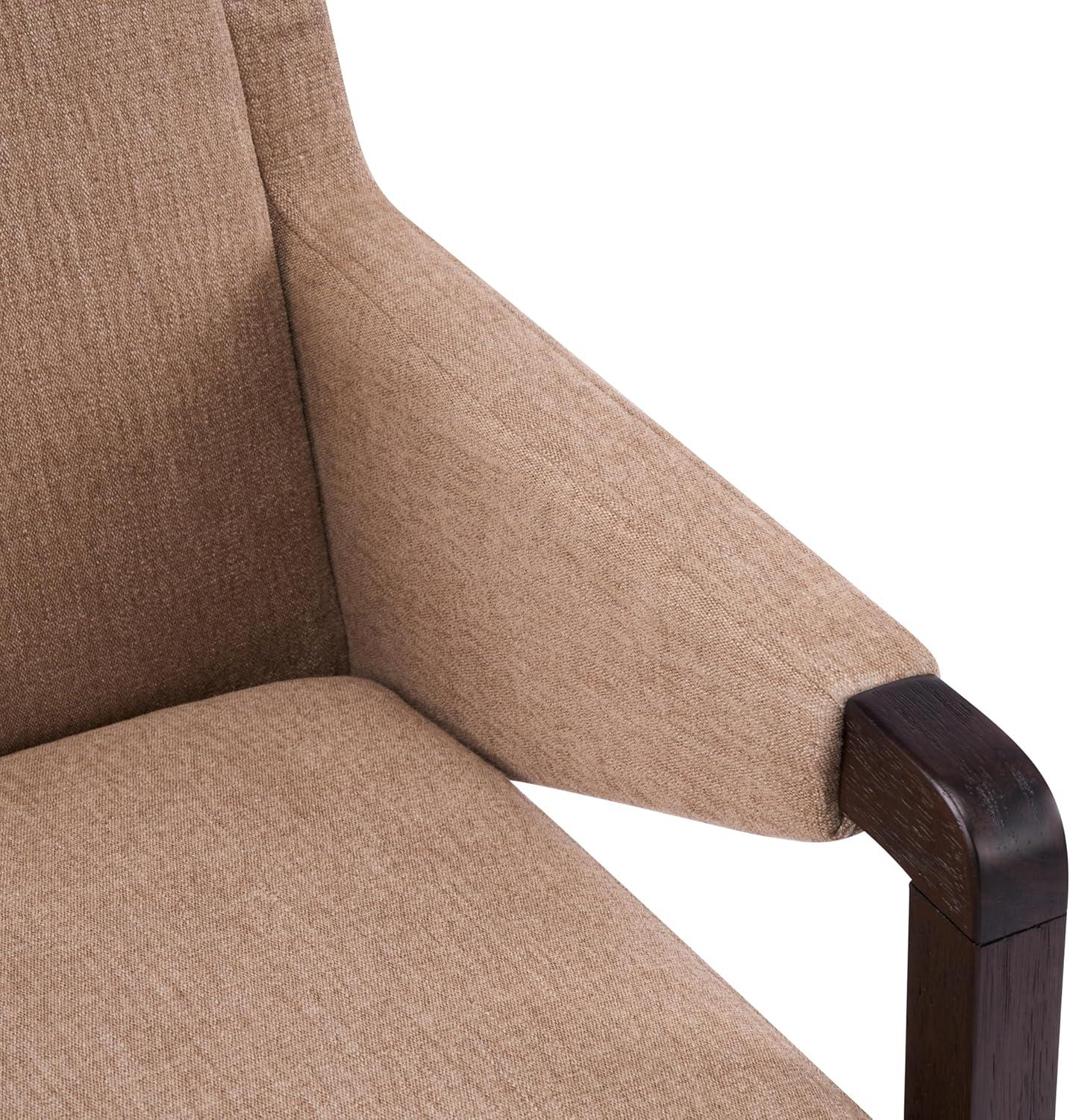 image:imageChristopher Knight Home Inmax Modern Upholstered Dining Chair Set of 2 Solid Wood Kitchen Side Chair Wooden Dining Armchair Extra Seat for Living Room Light BeigeBrownBlackbrown