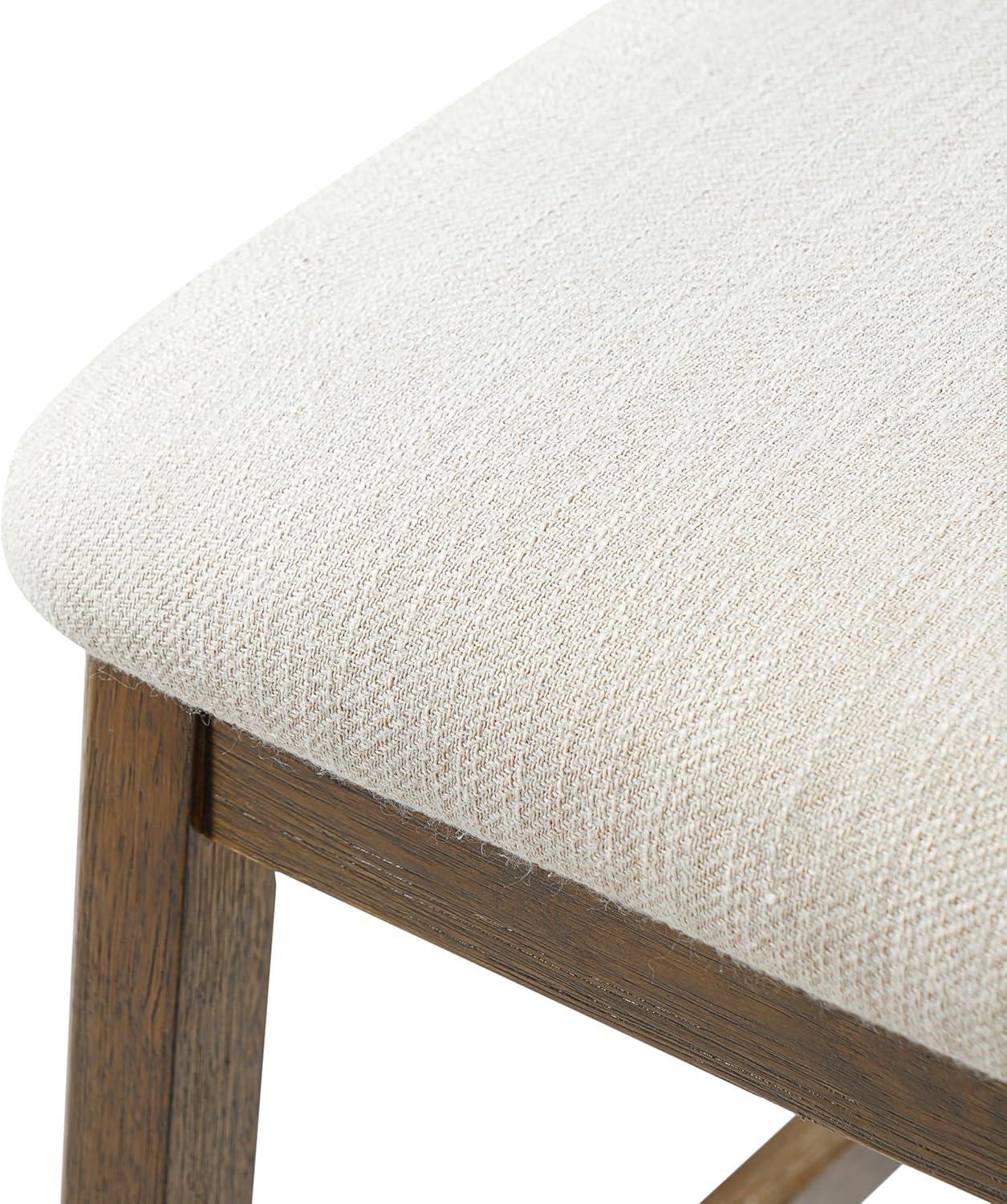 image:imageChristopher Knight Home Kaylin Modern Counter Height Bar Stools Set of 2 Upholstered Bar Stool for Kitchen Island Rubberwood Dining Room Chair Counter Stool with Footrest NaturalBeigeBrownbeige