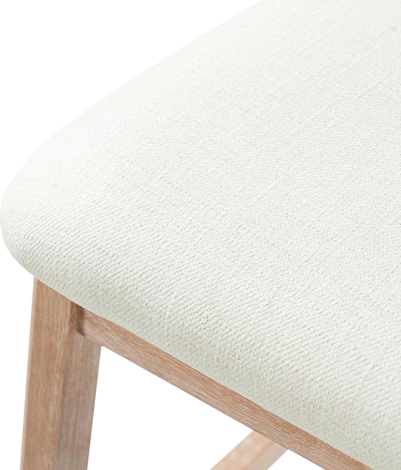 image:imageChristopher Knight Home Kaylin Modern Counter Height Bar Stools Set of 2 Upholstered Bar Stool for Kitchen Island Rubberwood Dining Room Chair Counter Stool with Footrest NaturalBeigeNaturalbeigeRattan Back