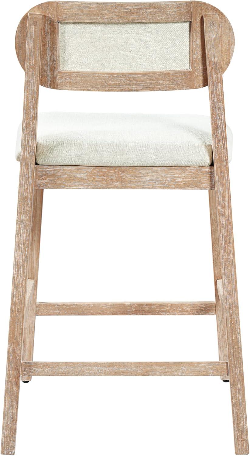 image:imageChristopher Knight Home Kaylin Modern Counter Height Bar Stools Set of 2 Upholstered Bar Stool for Kitchen Island Rubberwood Dining Room Chair Counter Stool with Footrest NaturalBeigeNaturalbeige