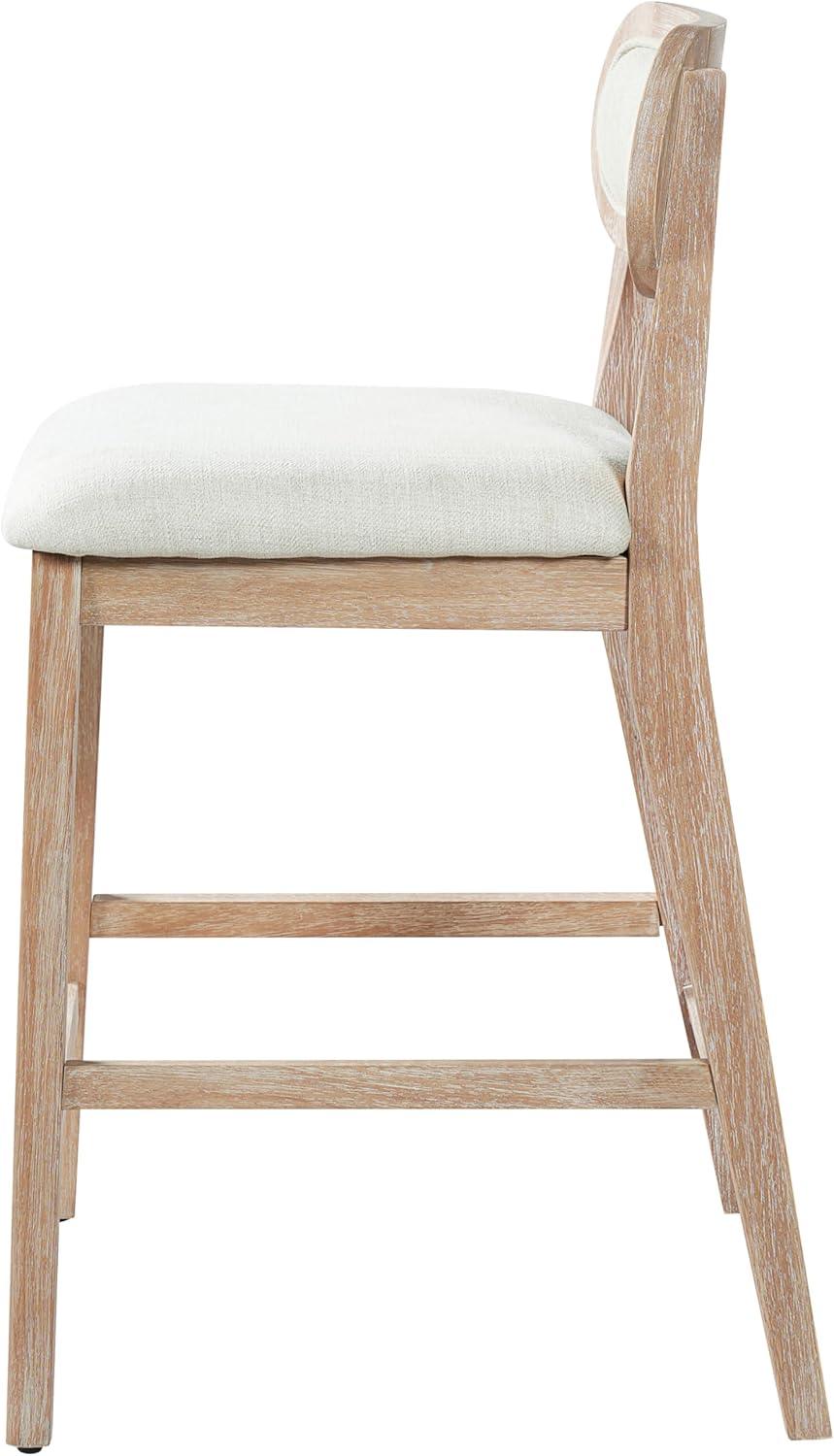 image:imageChristopher Knight Home Kaylin Modern Counter Height Bar Stools Set of 2 Upholstered Bar Stool for Kitchen Island Rubberwood Dining Room Chair Counter Stool with Footrest NaturalBeigeNaturalbeige