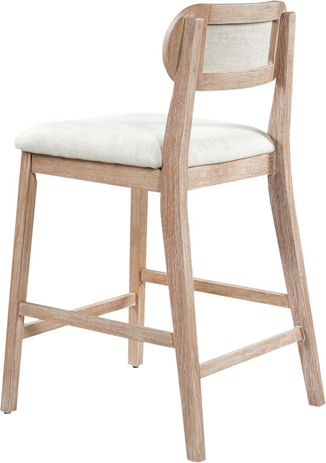 image:imageChristopher Knight Home Kaylin Modern Counter Height Bar Stools Set of 2 Upholstered Bar Stool for Kitchen Island Rubberwood Dining Room Chair Counter Stool with Footrest NaturalBeigeNaturalbeige