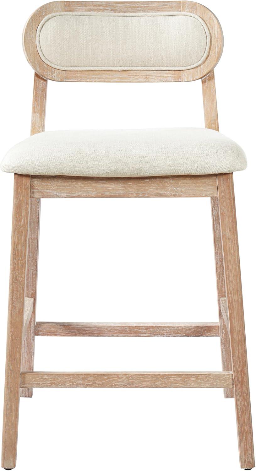 image:imageChristopher Knight Home Kaylin Modern Counter Height Bar Stools Set of 2 Upholstered Bar Stool for Kitchen Island Rubberwood Dining Room Chair Counter Stool with Footrest NaturalBeigeNaturalbeige