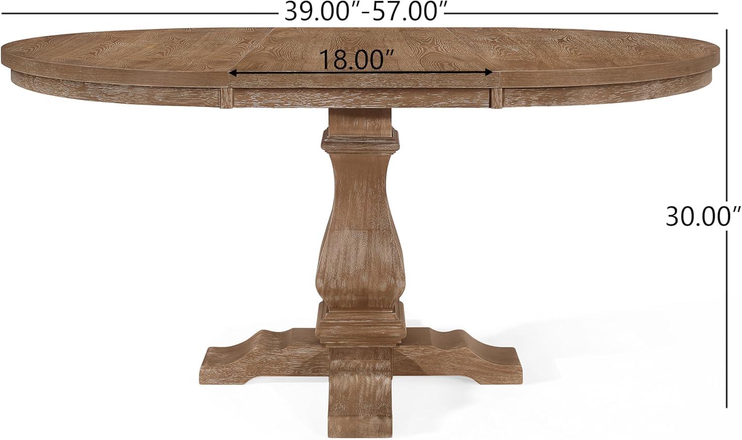 image:imageChristopher Knight Home Ladieu Extendable Dining Table Set for 4 Expandable Kitchen Table and Dining Chairs Set of 4 Rubberwood Dining Room Table Set for 4 Beige BoucleNaturalBeigenatural