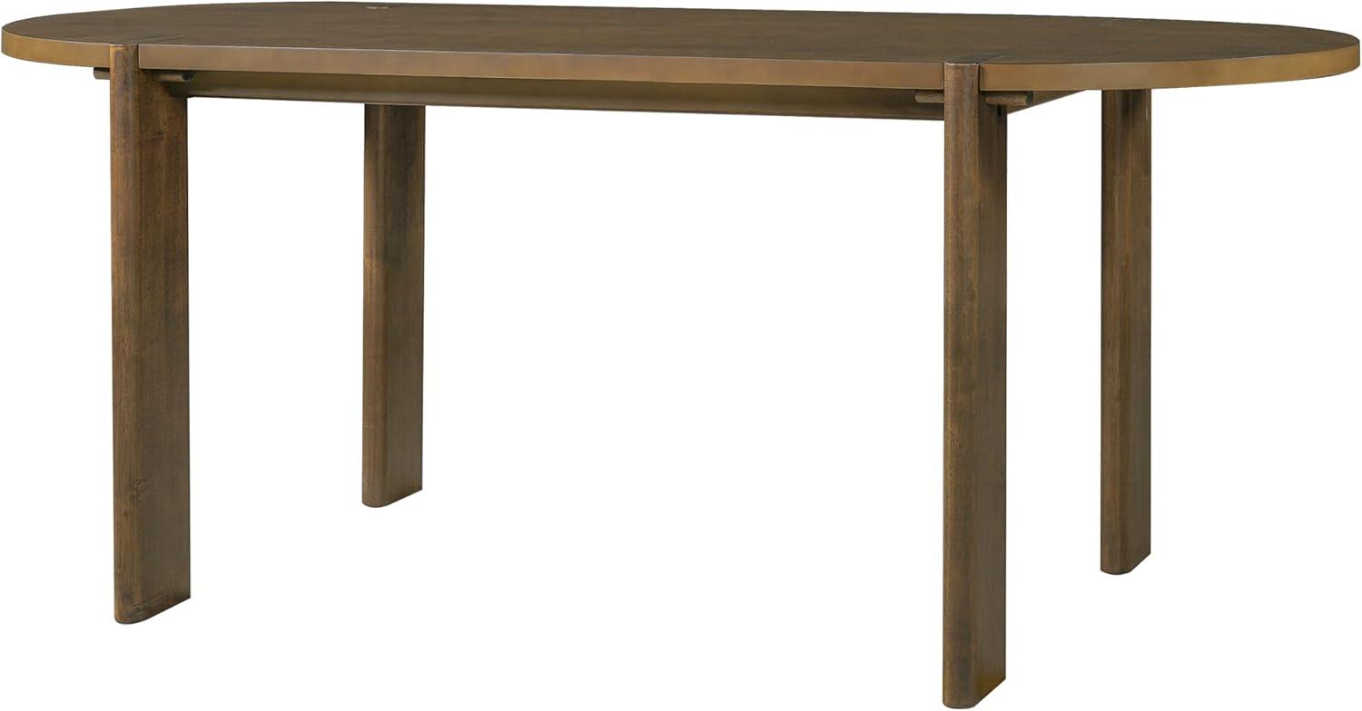 image:imageChristopher Knight Home Larkspur MidCentury Modern Dining Table Set for 6 Solid Wood Kitchen Table and Dining Chairs Set of 6 Rubberwood Dining Room Table Set 6 BeigeWalnut