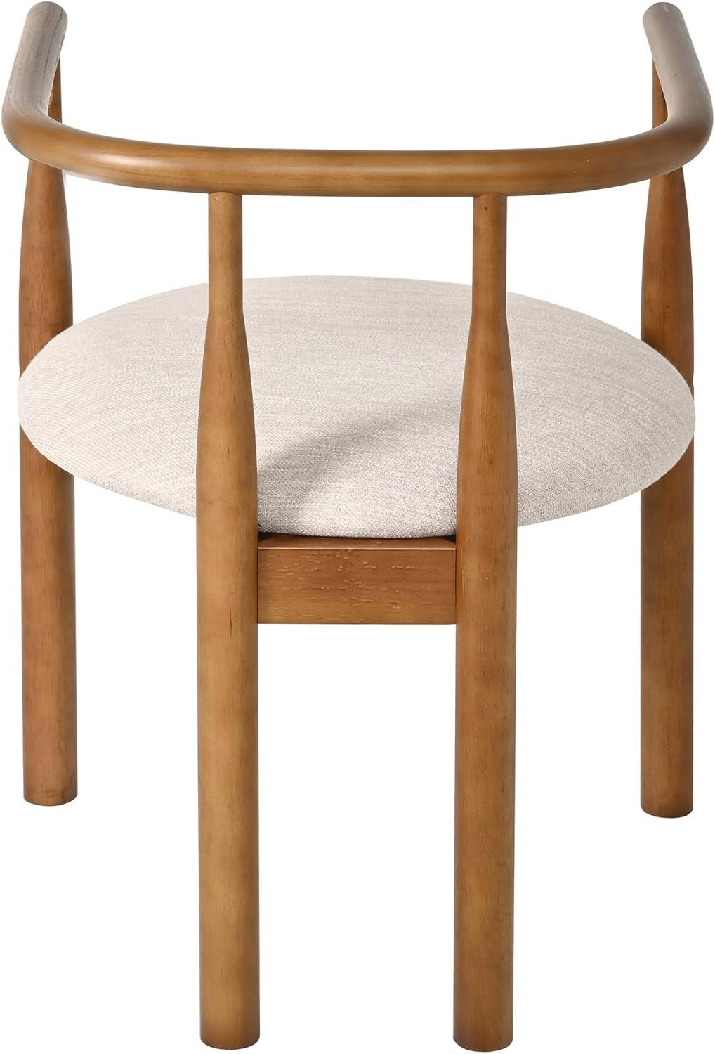 image:imageChristopher Knight Home Larkspur MidCentury Modern Dining Table Set for 6 Solid Wood Kitchen Table and Dining Chairs Set of 6 Rubberwood Dining Room Table Set 6 BeigeWalnut