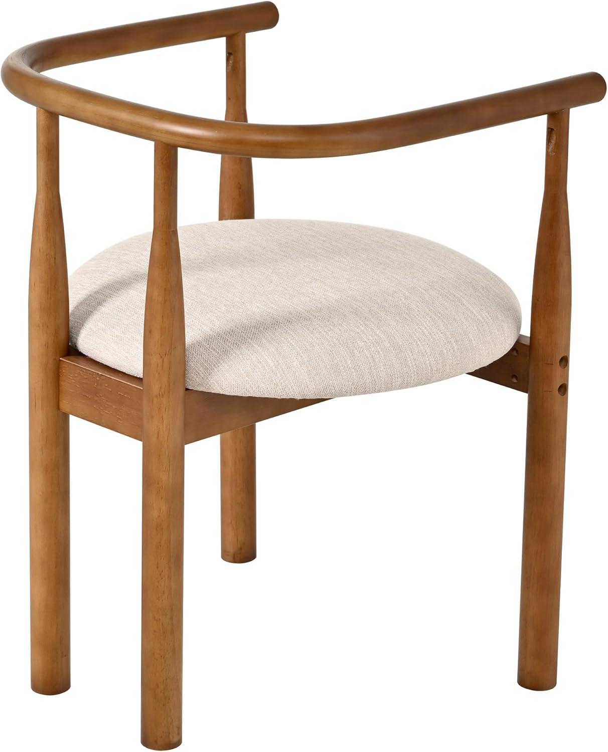 image:imageChristopher Knight Home Larkspur MidCentury Modern Dining Table Set for 6 Solid Wood Kitchen Table and Dining Chairs Set of 6 Rubberwood Dining Room Table Set 6 BeigeWalnut