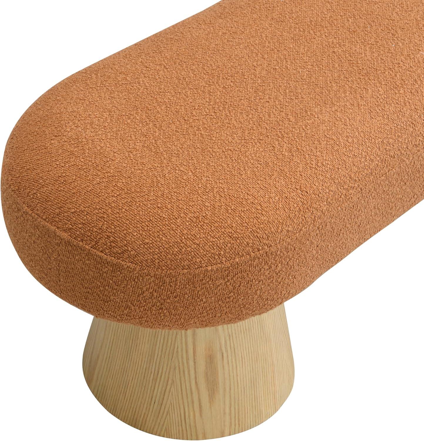 image:imageChristopher Knight Home Manila Chenille Upholstered Dining Bench Modern Ottoman Bench Wooden Entryway Bench Comfort Long Spfa Footstool for Living Room Dining Room No Assembly Needed OatmealOrange64