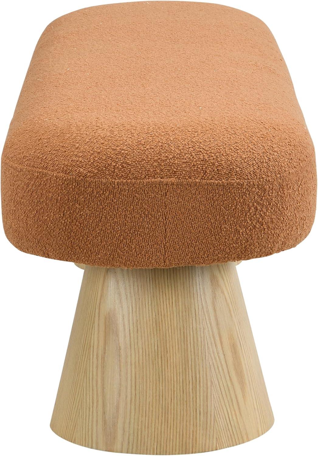 image:imageChristopher Knight Home Manila Chenille Upholstered Dining Bench Modern Ottoman Bench Wooden Entryway Bench Comfort Long Spfa Footstool for Living Room Dining Room No Assembly Needed OatmealOrange64