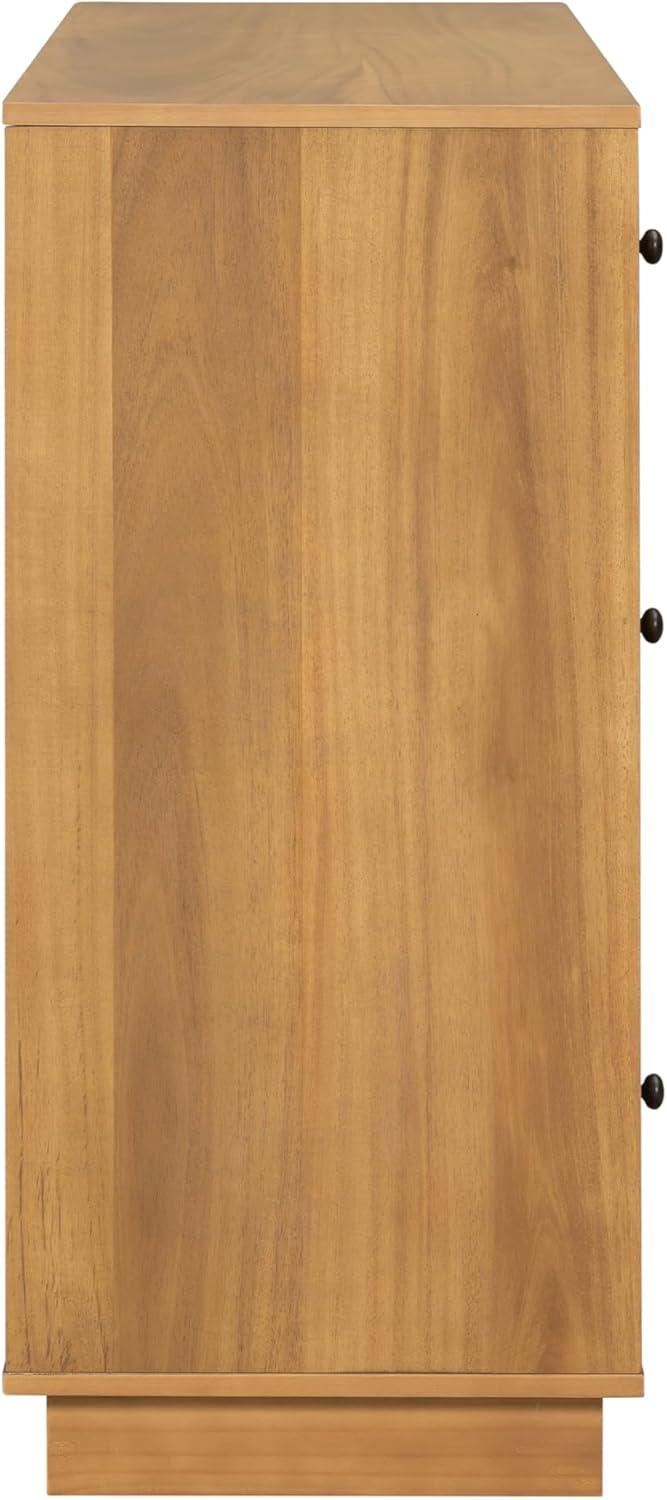 image:imageChristopher Knight Home Mia Modern Storage Cabinet with Doors and Drawers Wooden Sideboard Cabinet with Adjustable Shelf Freestanding Buffet Cabinet with Storage for Dining Room BlackNatural