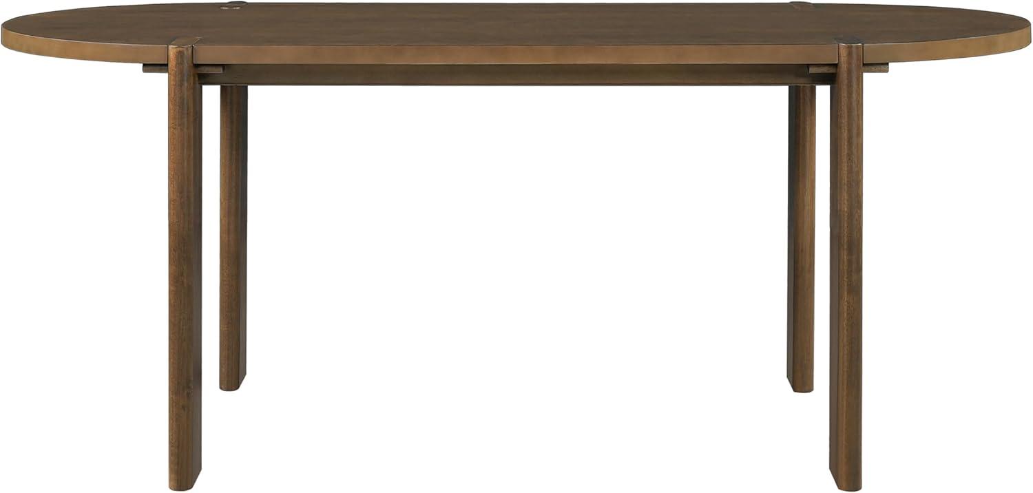 image:imageChristopher Knight Home Polly Modern Dining Table Set for 6 Solid Wood Kitchen Table and Dining Chairs Set of 6 Rubberwood Dining Room Table Set 6 BeigeWalnut