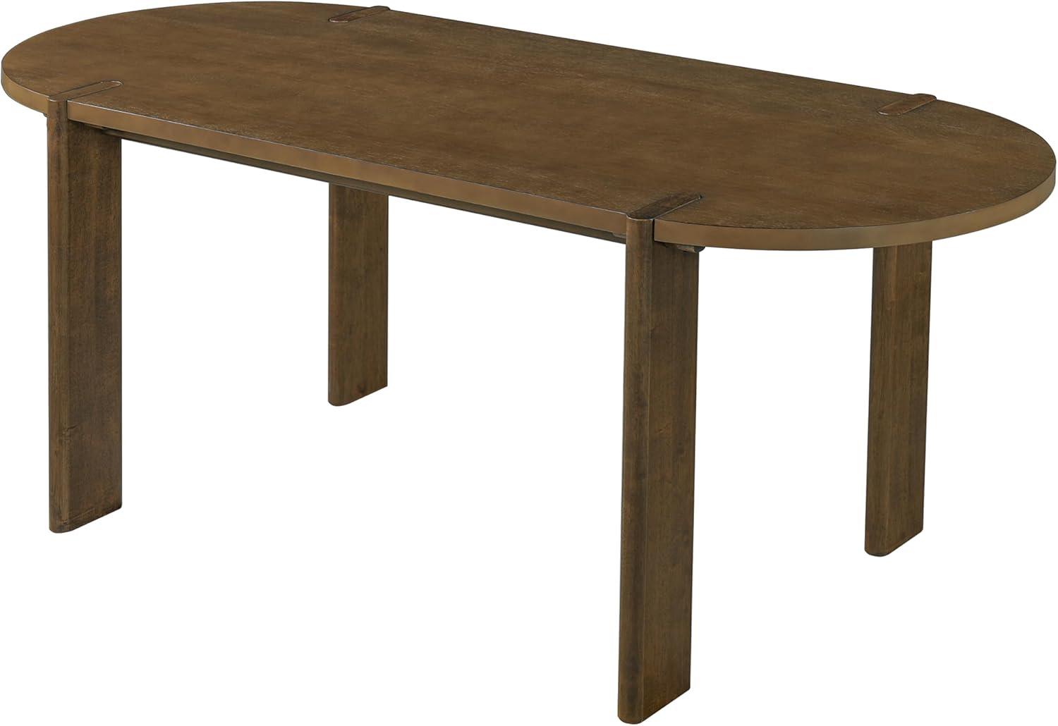 image:imageChristopher Knight Home Polly Modern Dining Table Set for 6 Solid Wood Kitchen Table and Dining Chairs Set of 6 Rubberwood Dining Room Table Set 6 BeigeWalnut