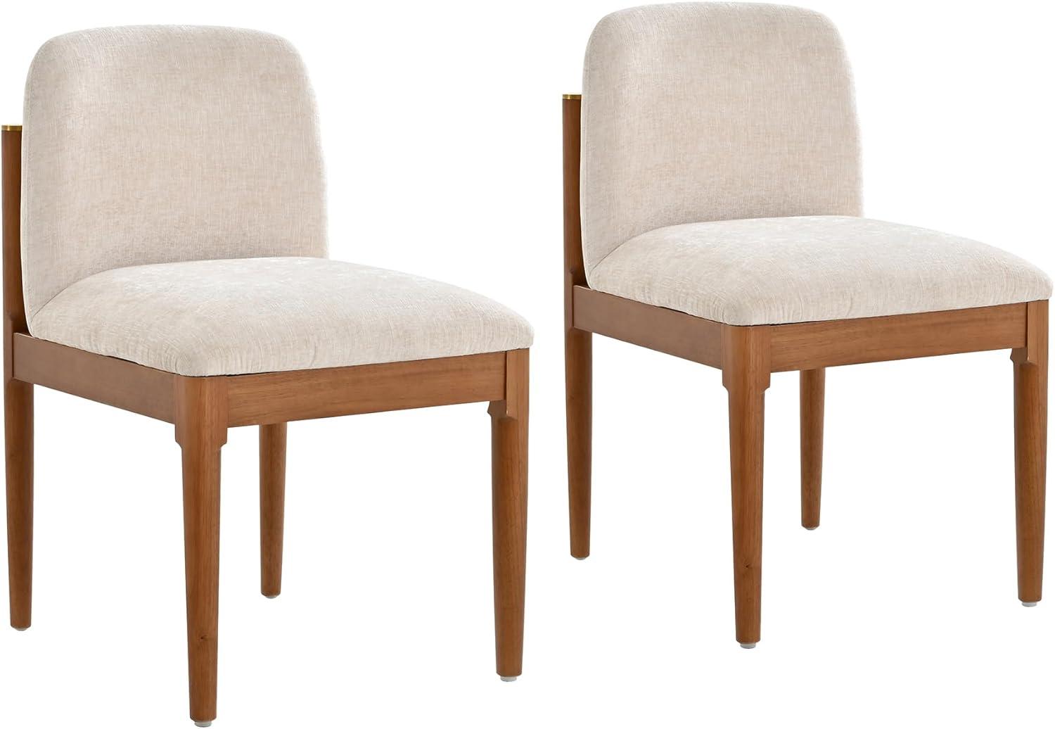 image:imageChristopher Knight Home Polly Modern Dining Table Set for 6 Solid Wood Kitchen Table and Dining Chairs Set of 6 Rubberwood Dining Room Table Set 6 BeigeWalnut