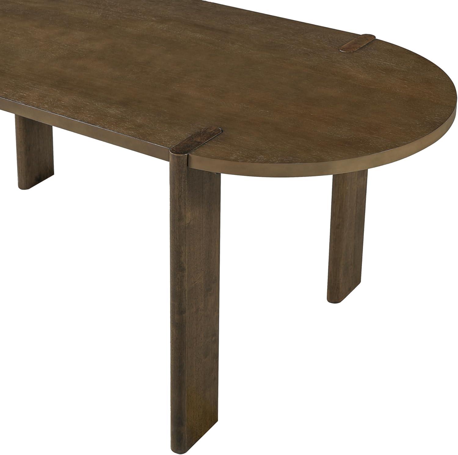 image:imageChristopher Knight Home Polly Modern Dining Table Set for 6 Solid Wood Kitchen Table and Dining Chairs Set of 6 Rubberwood Dining Room Table Set 6 BeigeWalnut