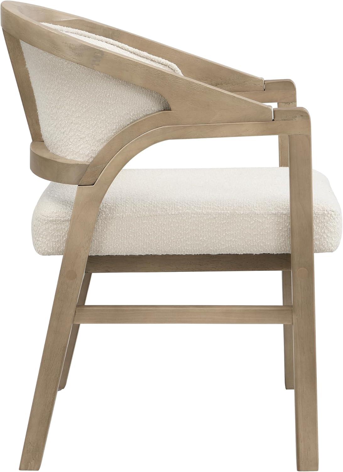 image:imageChristopher Knight Home Sepharine Modern Wooden Dining Chairs Set of 2 Boucle Upholstered Kitchen Side Armchairs Living Room Comfy Reading Chair with Curved Back Extra Seating Light Ash BeigeLight Ash Beige