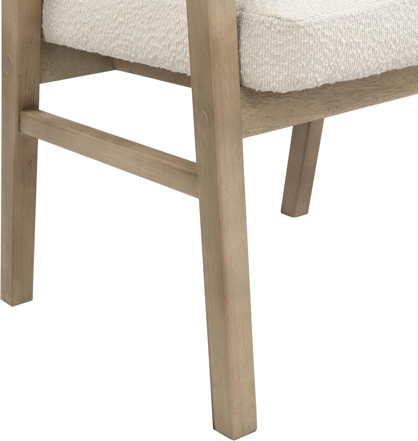 image:imageChristopher Knight Home Sepharine Modern Wooden Dining Chairs Set of 2 Boucle Upholstered Kitchen Side Armchairs Living Room Comfy Reading Chair with Curved Back Extra Seating Light Ash BeigeLight Ash Beige