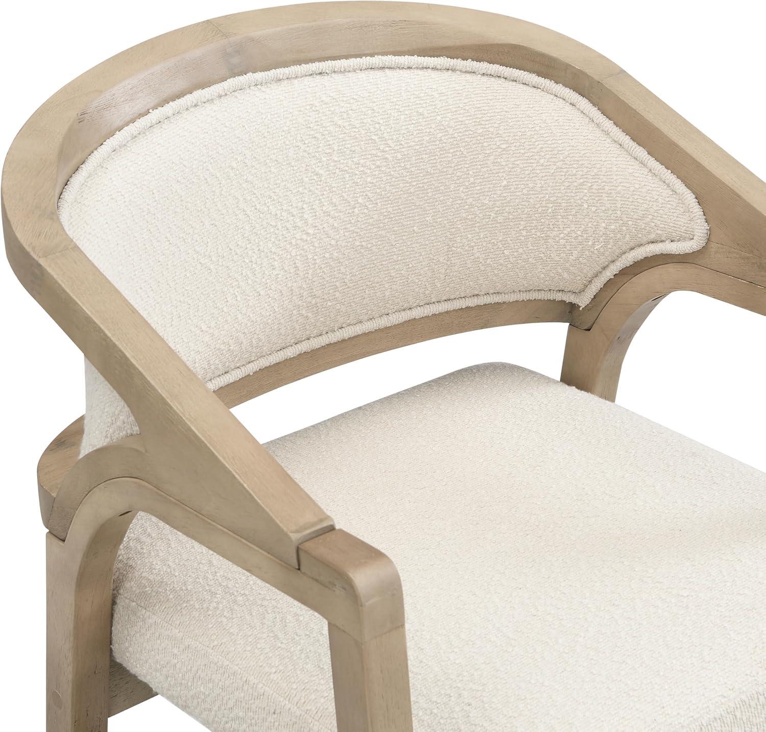 image:imageChristopher Knight Home Sepharine Modern Wooden Dining Chairs Set of 2 Boucle Upholstered Kitchen Side Armchairs Living Room Comfy Reading Chair with Curved Back Extra Seating Light Ash BeigeLight Ash Beige