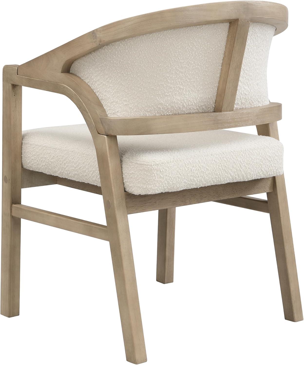 image:imageChristopher Knight Home Sepharine Modern Wooden Dining Chairs Set of 2 Boucle Upholstered Kitchen Side Armchairs Living Room Comfy Reading Chair with Curved Back Extra Seating Light Ash BeigeLight Ash Beige