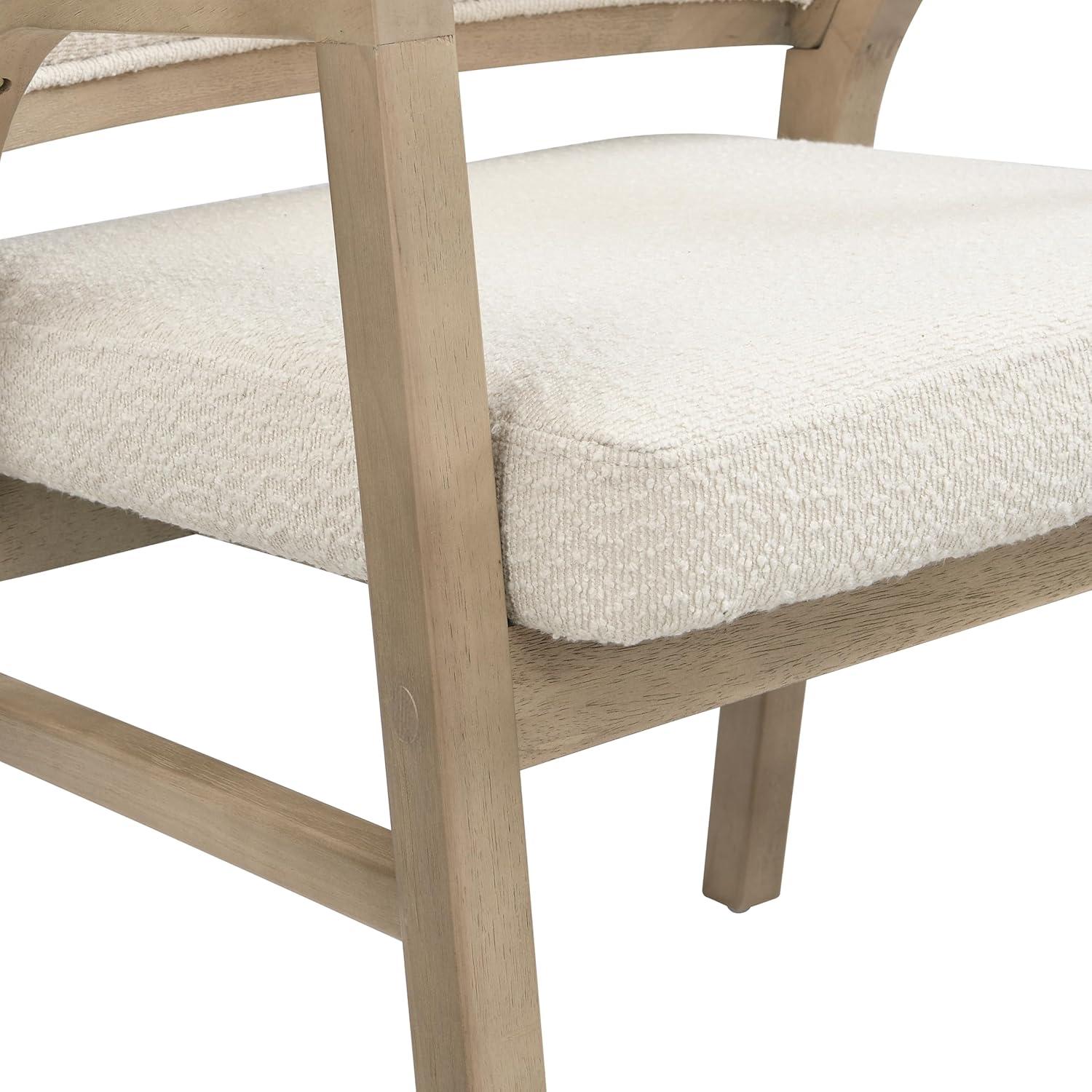image:imageChristopher Knight Home Sepharine Modern Wooden Dining Chairs Set of 2 Boucle Upholstered Kitchen Side Armchairs Living Room Comfy Reading Chair with Curved Back Extra Seating Light Ash BeigeLight Ash Beige