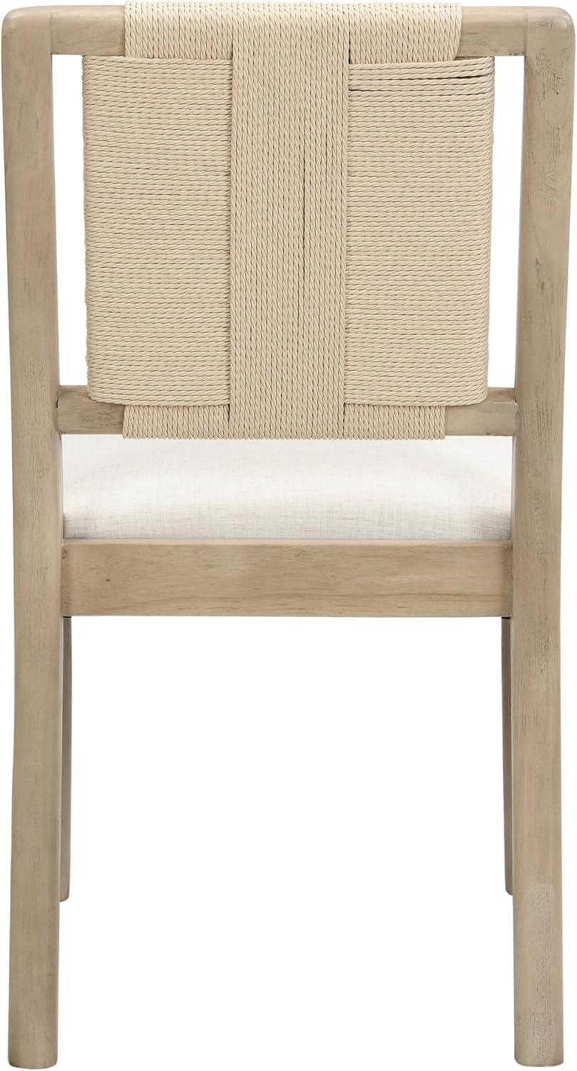 image:imageChristopher Knight Home Xinzi Comfy Upholstered Dining Chairs Set of 2 Rubberwood Kitchen Chairs with Woven Rope Backrest Extra Seat for Dining Room Armless Dining Chair Beige Natural AshBeige Natural Ash