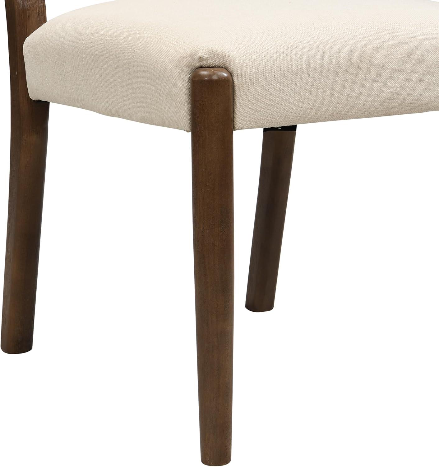 image:imageChristopher Knight Home Xinzi Comfy Upholstered Dining Chairs Set of 2 Rubberwood Kitchen Chairs with Woven Rope Backrest Extra Seat for Dining Room Armless Dining Chair Beige Natural AshBeige Walnut