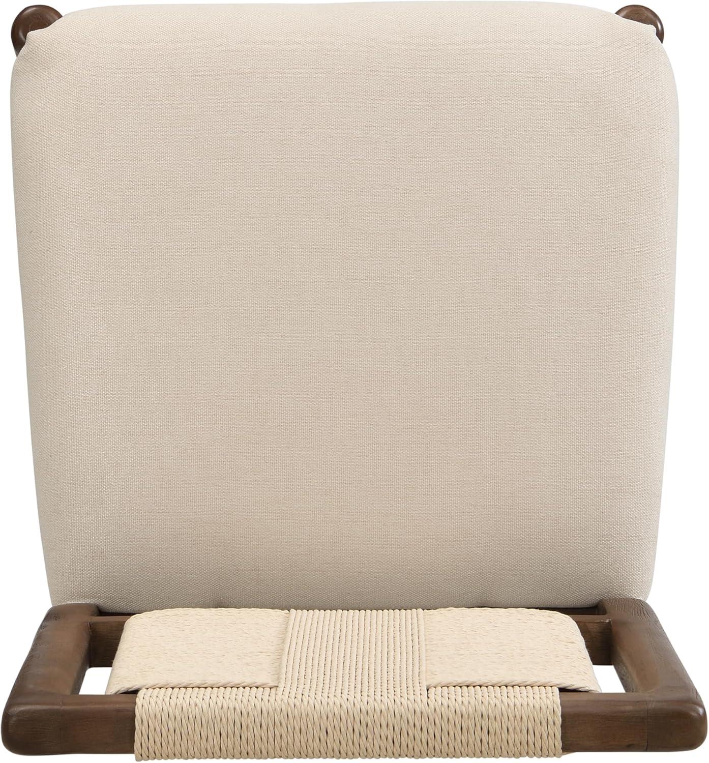 image:imageChristopher Knight Home Xinzi Comfy Upholstered Dining Chairs Set of 2 Rubberwood Kitchen Chairs with Woven Rope Backrest Extra Seat for Dining Room Armless Dining Chair Beige Natural AshBeige Walnut
