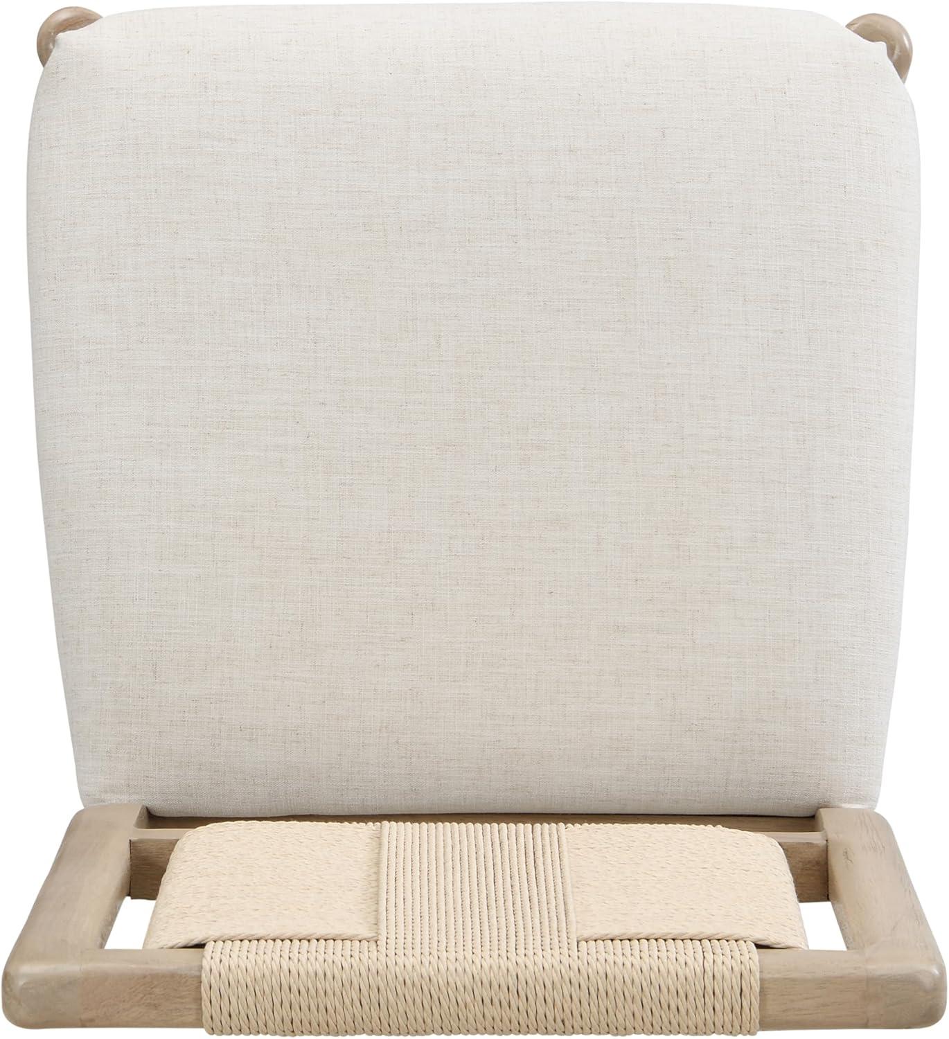 image:imageChristopher Knight Home Xinzi Comfy Upholstered Dining Chairs Set of 2 Rubberwood Kitchen Chairs with Woven Rope Backrest Extra Seat for Dining Room Armless Dining Chair Beige Natural AshBeige Natural Ash