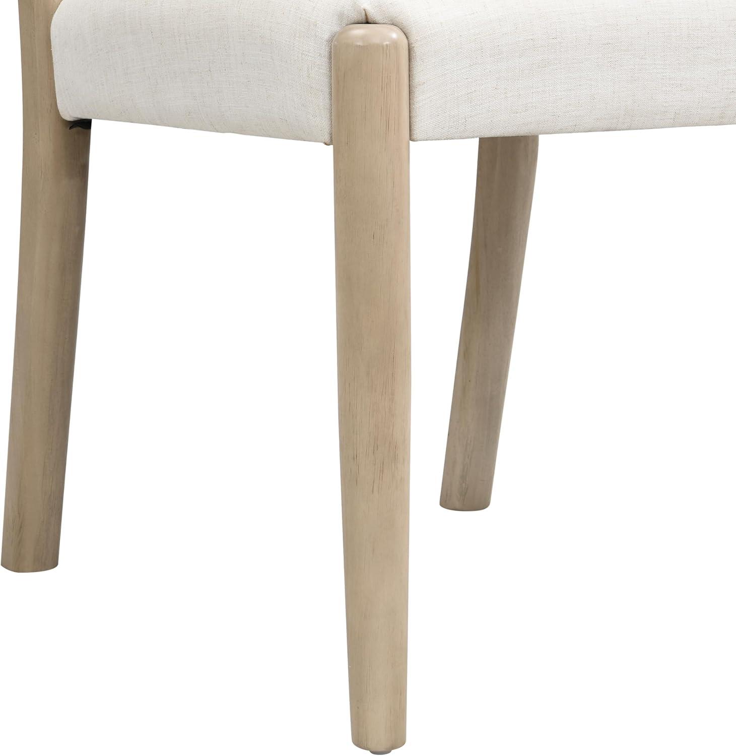 image:imageChristopher Knight Home Xinzi Comfy Upholstered Dining Chairs Set of 2 Rubberwood Kitchen Chairs with Woven Rope Backrest Extra Seat for Dining Room Armless Dining Chair Beige Natural AshBeige Natural Ash