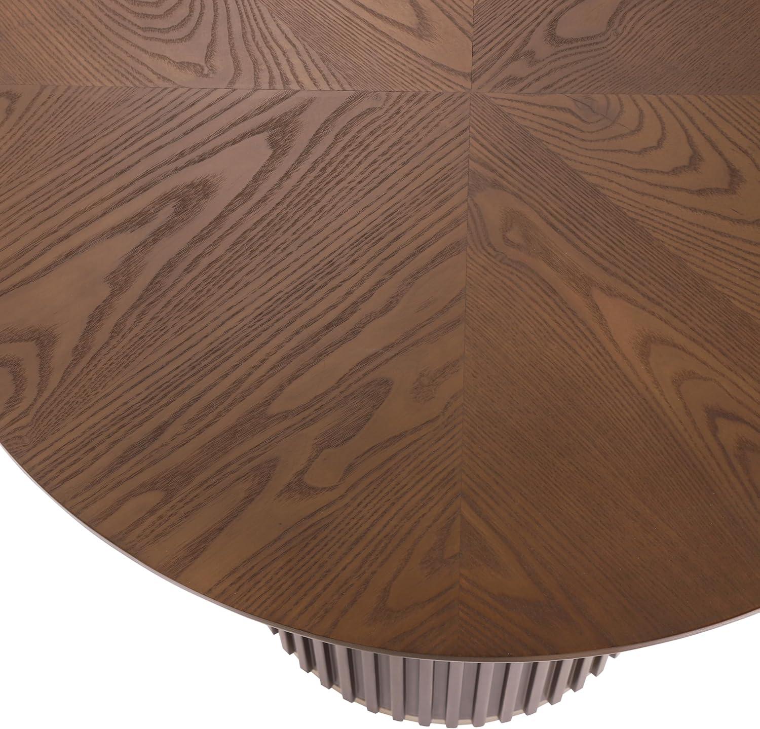 image:imageChristopher Knight Home Zenzi Round Kitchen Bar Table for Home KitchenDining Room Sturdy Wooden Counter Height Pub Table with Fluted Pedestal Base Circle Mid Century Dining Table BlackWalnut