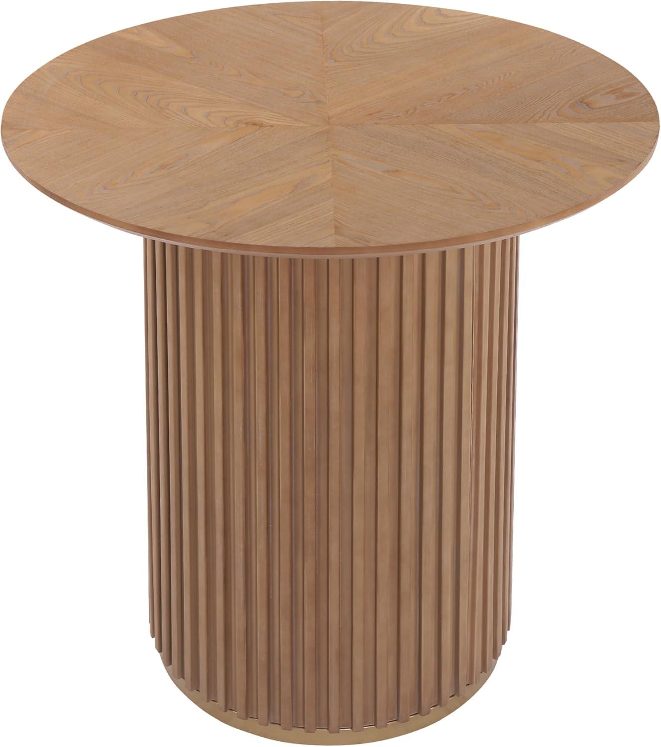 image:imageChristopher Knight Home Zenzi Round Kitchen Bar Table for Home KitchenDining Room Sturdy Wooden Counter Height Pub Table with Fluted Pedestal Base Circle Mid Century Dining Table BlackLight Ash
