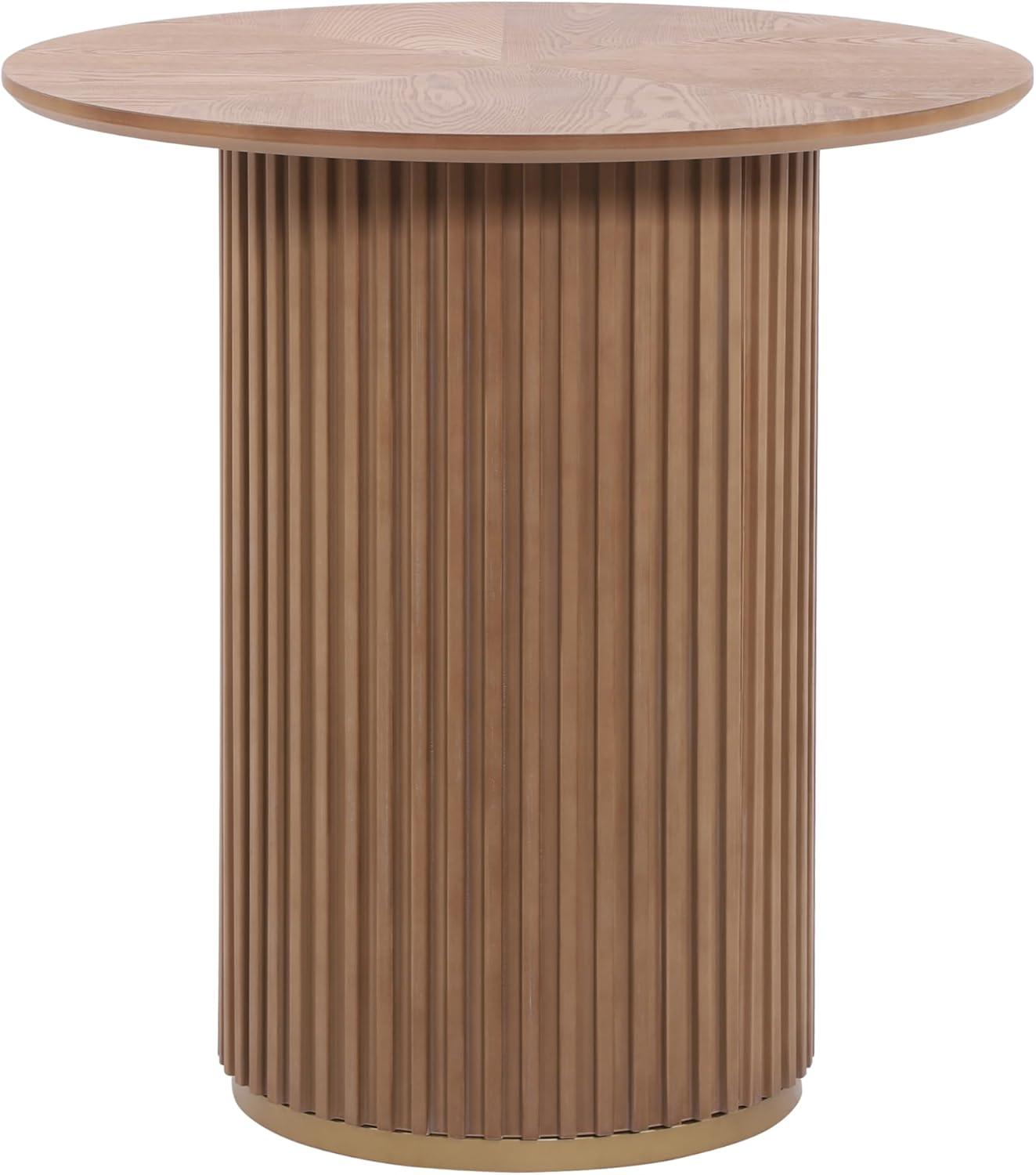 image:imageChristopher Knight Home Zenzi Round Kitchen Bar Table for Home KitchenDining Room Sturdy Wooden Counter Height Pub Table with Fluted Pedestal Base Circle Mid Century Dining Table BlackLight Ash